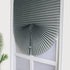 2 Pack Temporary Window Blinds, Self Adhesive Pleated Cordless Fabric Shades, Blackout for Bathroom Kitchen Office