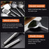 5 PCS Cooking Utensils Set, Stainless Steel Kitchen Gadgets, Includes Slotted Spoon, Slotted Spatula, Large Spoon, Soup