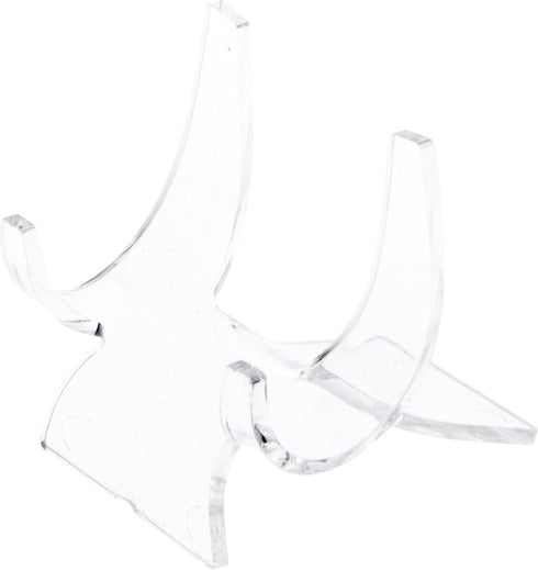 Plymor Clear Acrylic Double-Scoop Display Easel, 1.75" H x 1.75" W x 1.75" D, 6 Pack