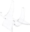 Plymor Clear Acrylic Double-Scoop Display Easel, 1.75" H x 1.75" W x 1.75" D, 6 Pack