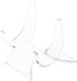 Plymor Clear Acrylic Double-Scoop Display Easel, 1.75" H x 1.75" W x 1.75" D, 6 Pack