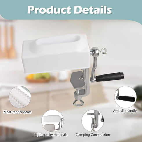 Commercial Manual Meat Tenderizer Machine, Heavy Duty Meat Cuber, Quick and Easy Beef Chicken Steak Flatten Tool