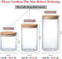 MOLFUJ 960 ML / 32 FL Oz Glass Storage Container - Stackable Clear Decorative Organizer Bottle with Wood Lid