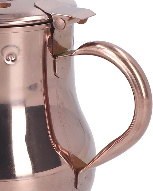 500ML Rose Gold Stainless Steel Teapot, Integrated Cover and Anti-Scalding Handle Design for Conference Rooms