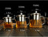 Glass Teapot with Stainless Steel Infuser & Lid, Borosilicate Glass Tea Kettle for Blooming & Loose Leaf Tea