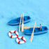 MHYGKTXRA 8 Sets Mini Rowboat Mini Resin Tiny Boat with Oars for Fairy Garden Accessories