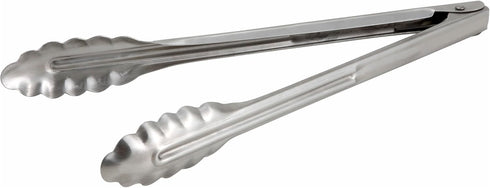 Winco Stainless Steel Coiled Spring Utility Tong, Heavyweight, 12-Inch, Medium