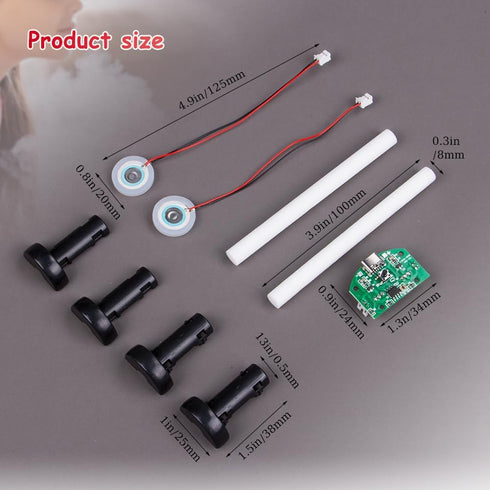 1Pcs DIY Dual Spray Switch Control Atomization Plate, 5V 2-3W Microporous Atomizer Board for USB Humidifier