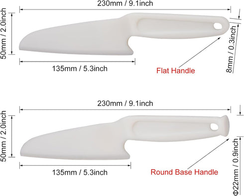 2 PCS Nylon Knife Safe for Kids, Professional Lettuce Knife for Real Cooking, Heat-resistant Plastic Knife