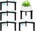 4 5"-10" 4 Pack) Pcs Three Legs Adjustable Metal Plant Stand for Plant Pot Indoor & Outdoor (Black