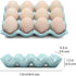 12 Dozen Countertop Flexzion Ceramic Cups Egg Tray - Whole Porcelain Egg Holder Container Keeper Storage Organiser