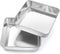 P&P CHEF 8 Inch Square Baking Cake Pan, 2 Pcs Stainless Steel Bakeware for Birthday Cake, Lasagna, Brownie