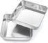 P&P CHEF 8 Inch Square Baking Cake Pan, 2 Pcs Stainless Steel Bakeware for Birthday Cake, Lasagna, Brownie