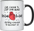 YouNique Designs Cute Enough to Stop Your Heart Coffee Mug, 11 Ounces, Physician Assistant Gifts (Black Handle)