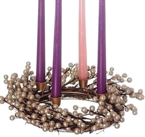 Roman Champagne Berry Christmas Advent Wreath