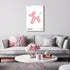 BNGFDV Retro Euphoria Canvas Wall Art, Minimalist Trendy Preppy Abstract Poster, Funky Pink Print for Girls Teen Room