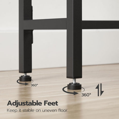 HOOBRO 2-Tier Over The Toilet Storage Organizer Shelf, Bathroom with Toilet Paper Holder and Hooks, Greige and Black