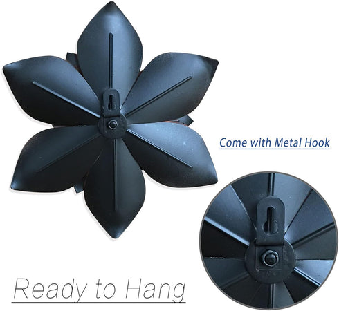 Metal Flower Wall Art Decor, 10“ Rustic Modern Floral Sculpture, Distressed Iron Wall Hanging for Indoor Outdoor