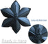 Metal Flower Wall Art Decor, 10“ Rustic Modern Floral Sculpture, Distressed Iron Wall Hanging for Indoor Outdoor