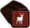 3D Rose Buffalo Plaid Buck Soft Coasters, Multicolor