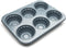 Fox Run Fluted Muffin Pan, Metallic, 14 x 10.5 x 2 inches