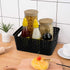 6-pack Black Woven Plastic Storage Baskets, Organizing Bins