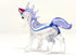 Unicorn Tiny Miniature Figurines - Hand Blown Glass Art Fantasy Animals Collectible Gift Home Décor (Blue Pink)