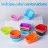 Silicone Bento Lunch Box Dividers, 3 Shapes of Round, Square & Rectangle for Baking
