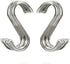 20 Pack 3.4" S Shaped Hooks, Stainless Steel Metal Hangers for Kitchen, Work Shop, Bathroom, Garden