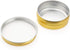 Foraineam 24 Pieces 4 oz Aluminum Round Tins, Golden Metal Storage Jars, Empty Spice Containers, Travel Tin Cans