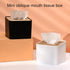 VEAREAR Sturdy Tissue Box Cover for Disposable Paper Facial Tissues, Mini Square Tissue Dispenser Holder for Bathroom