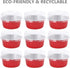 DEAYOU 100 Pack Cupcake Baking Cups, Tart Pie Tin Pan Holder for Pudding, Party, Wedding, Oven Freezer Safe (Red)