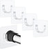 Sibba Shower Rod Holder 4Pcs, No Drilling Sticky Curtain Rod Bracket, Heavy Duty Wall Hold Tool for Bathroom