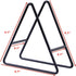 ROJOSER Black Iron Metal Triangle Coaster Holder Caddy for Round & Square Coasters, Fits 4 to 9 Pieces, 4.3 Inch, 2PC