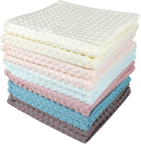 vfaejll 12 13" 13" Set, 100% Pcs x Waffle Weave Kitchen Dish Cloths Cotton Super Absorbent Dish Towels for Washing