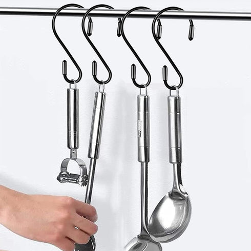 20 Pack Heavy Duty S Hooks Stainless Steel for Hanging Kitchenware, Pots, Pans, Plants, Clothes, Towels in Kitchen,