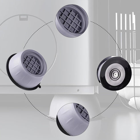 8 Pcs Anti Vibration Pads for Washing Machine, Stabilizer Washer Dryer Pedestals, Shock Absorbing Mat GL010