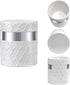 Home Acre Designs Kitchen Utensil Holder - Large Ceramic Farmhouse Countertop Crock, White/Silver