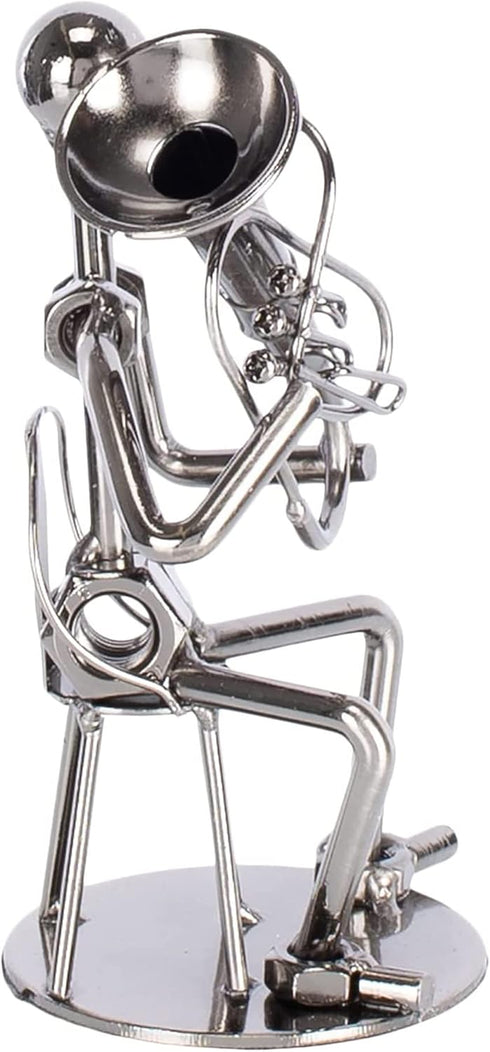 Broadway Gift Silvertone Tuba Player Table Top Figurine, 6 Inch