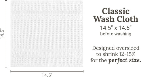 Set 4, GILDEN TREE Waffle Towels Wash Cloths for Showering, Exfoliating Washcloth Face Towels, Quick Dry Towel Cotton