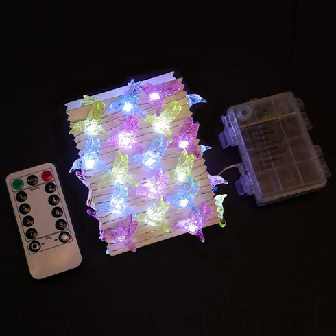 Hummingbird 13.85 40 8 WSgift Decorative String Lights, Ft Cool White LED Weatherproof Battery Operated Modes Spring