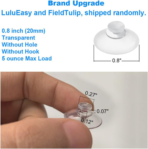 22 Pieces 0.8 inch Mini Clear Suction Cups for Glass, Without Hooks Without Holes, Plastic Sucker Pads for Festival Decoration Home Organization Window Car by LuluEasy