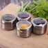 Sanvcomy 12 120 Powerful Magnetic Spice Tins- Stainless Steel Spice Storage Containers, Kitchen Spice Jars with Clear