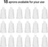 Syhood 18 Pack Adjustable Bib Aprons - White