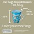 McIntosh Mugs Van Gogh Almond Blossom Fine Bone China Tea Mug with Lid and Infuser (15 oz)