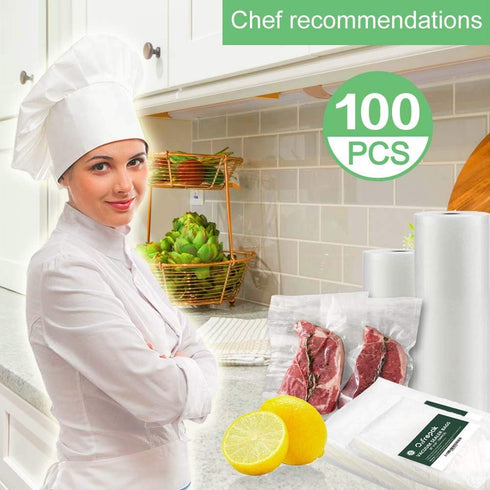O2frepak 100 Pint 6" x 10" Vacuum Sealer Bags, BPA Free and Puncture Prevention for Sous Vide