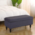 ANWUCHEN Ottoman Cover - Rectangle, Storage Ottoman Covers with Elastic Bands Tie, Dark Gray Large