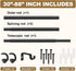 Black Wrap Around Curtain Rods for Windows 48 to 84 inch: 5/8 inch Industrial Telescoping Adjustable Rods
