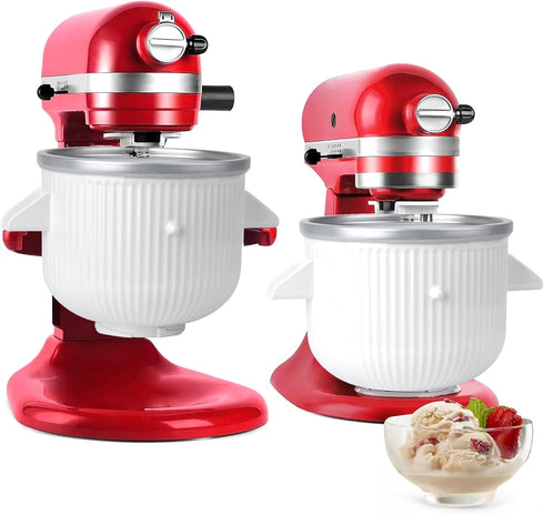 Kitwanda Ice Cream Maker Attachment for Kitchenaid Stand Mixer,2-Quart Frozen Yogurt - Ice