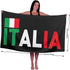 WAYMAY Italian Flag Bath Towel, Bath Sheets, Bath Wrap, Beach Towel, Shawl Bathrobe, Washcloths